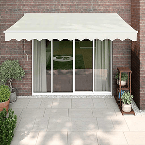 vidaXL Toldo retrátil automático 3x2,5 m cor creme
