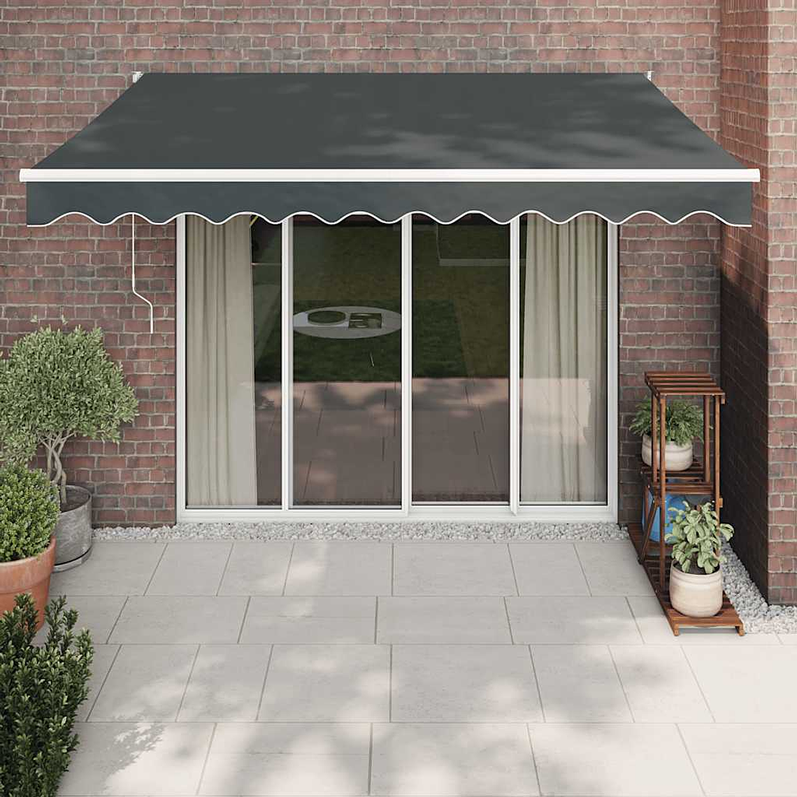 vidaXL Toldo retrátil automático 3,5x2,5 m antracite 1