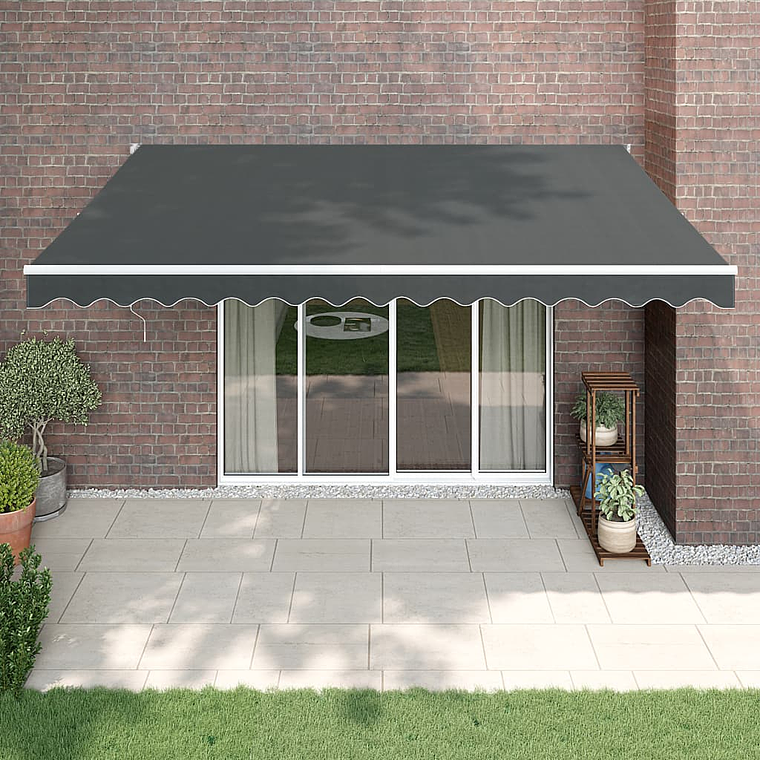 vidaXL Toldo retrátil automático 5x3 m antracite 1