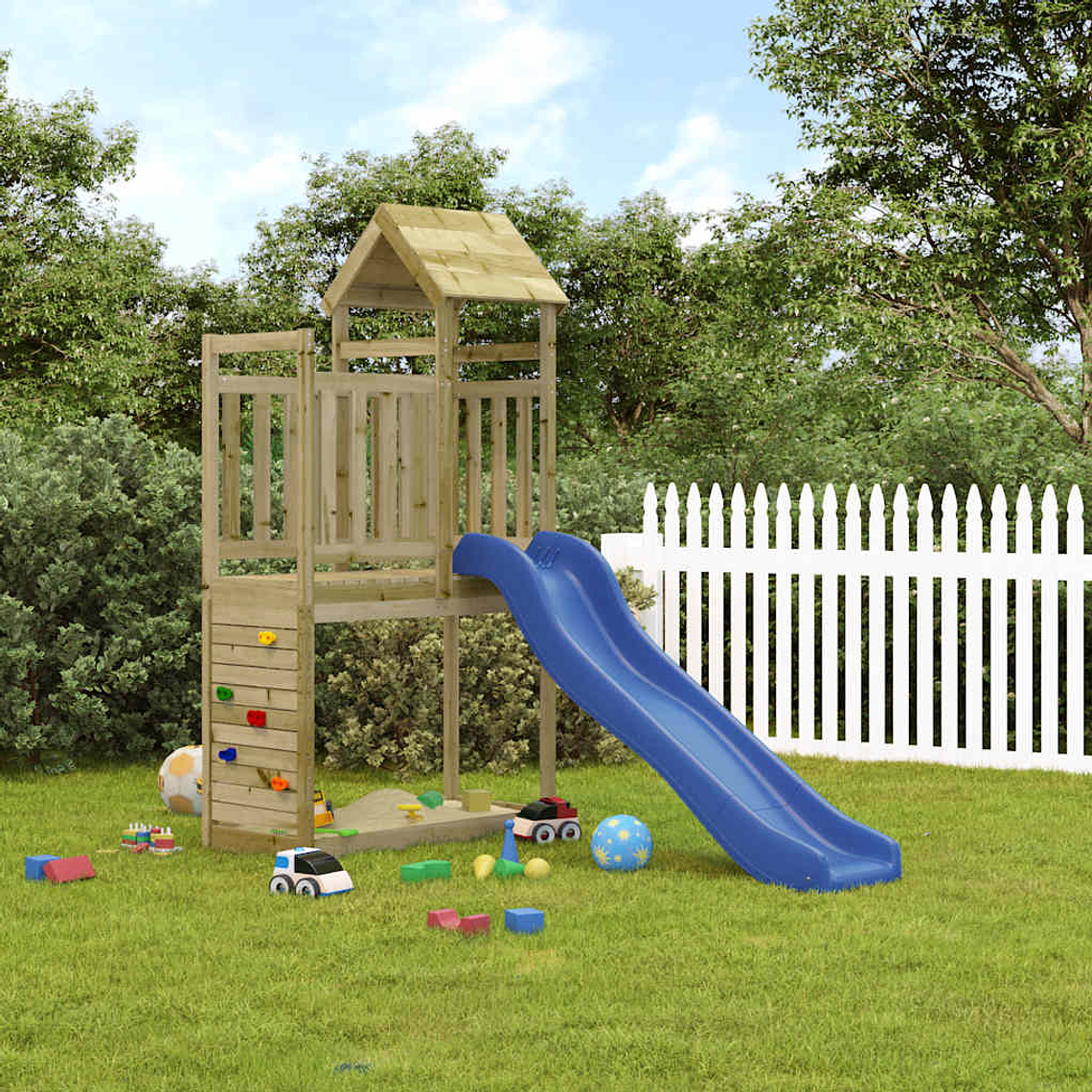 vidaXL Conjunto de brincar para exterior madeira de pinho impregnada 1