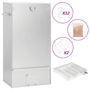 vidaXL Defumador p/ churrasqueira c/ gerador fumo frio aço galvanizado