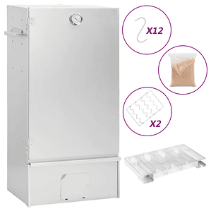 vidaXL Defumador p/ churrasqueira c/ gerador fumo frio aço galvanizado