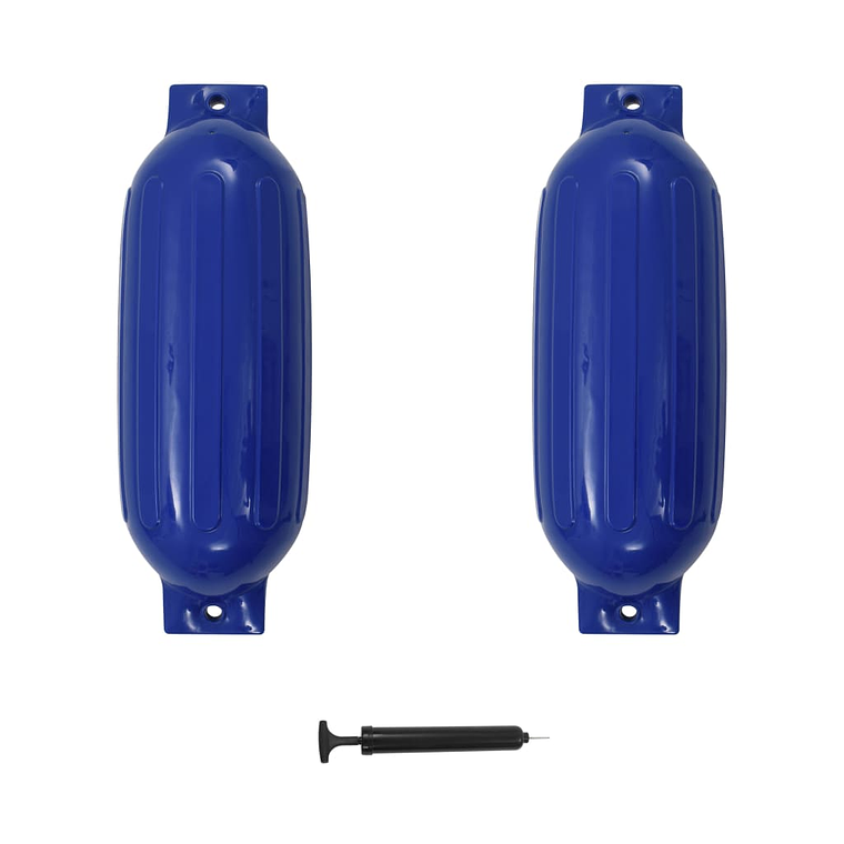 vidaXL Para-choques para barco 2 pcs 69x21,5 cm PVC azul 1