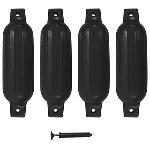 vidaXL Para-choques para barco 4 pcs 41x11,5 cm PVC preto