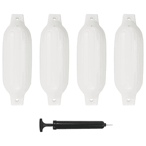 vidaXL Para-choques para barco 4 pcs 41x11,5 cm PVC branco