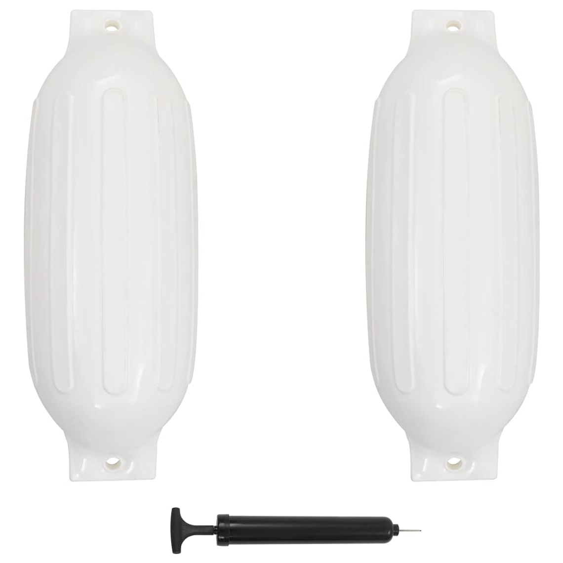 vidaXL Para-choques para barco 2 pcs 69x21,5 cm PVC branco 1