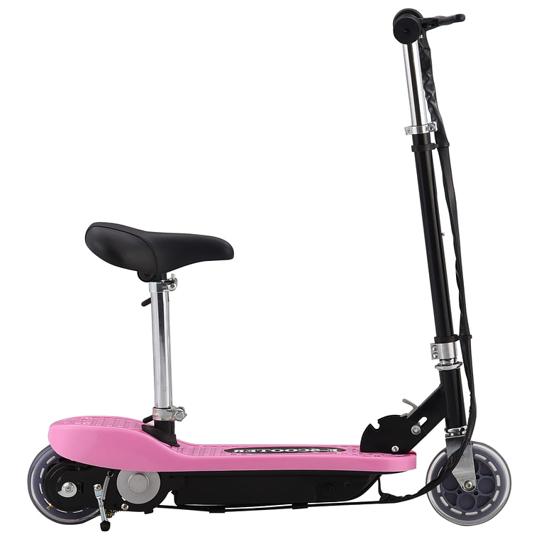 vidaXL Trotinete/scooter elétrica com assento 120 W rosa 1