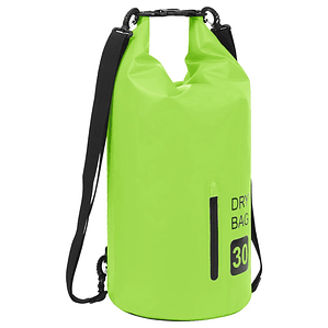 vidaXL Bolsa impermeável com fecho 30 L PVC verde