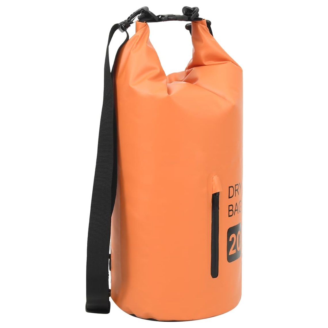 vidaXL Bolsa impermeável com fecho 20 L PVC laranja 1