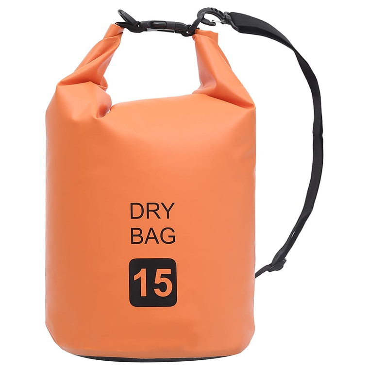 vidaXL Bolsa impermeável 15 L PVC laranja 1