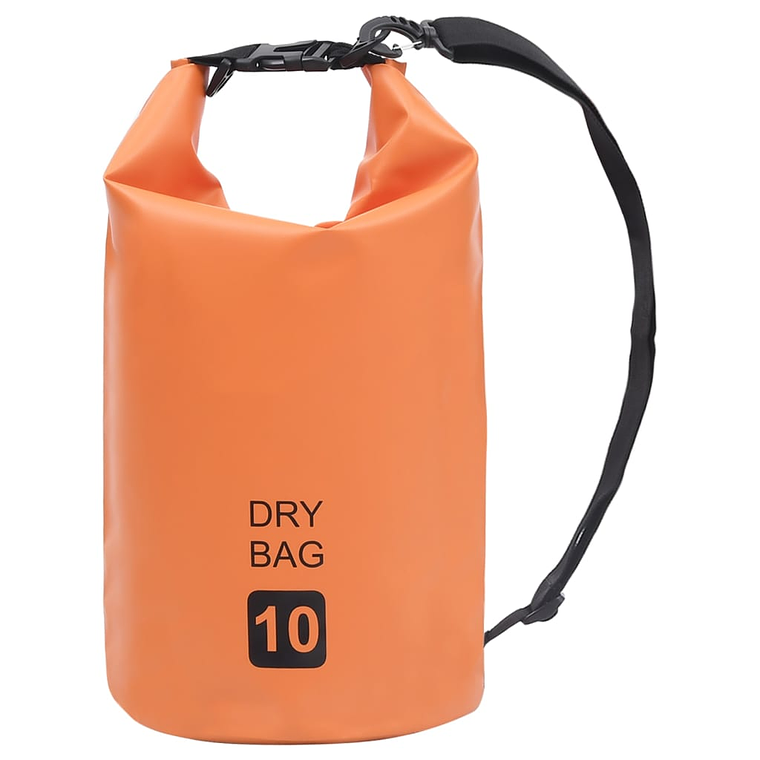 vidaXL Bolsa impermeável 10 L PVC laranja 1