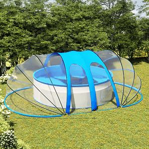 vidaXL Cúpula de piscina oval 620x410x210 cm