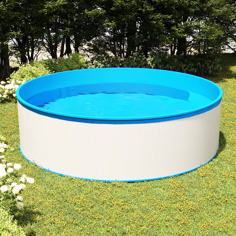 vidaXL Piscina splasher 350x90 cm branco 1