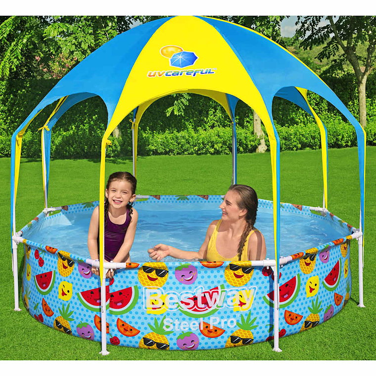 Bestway Piscina acima do solo infantil Steel Pro UV Careful 244x51 cm 1
