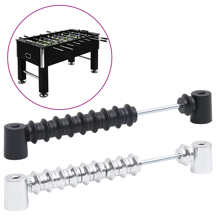 vidaXL Marcador de pontuação p/ matraquilhos 2 pcs preto e prateado 1