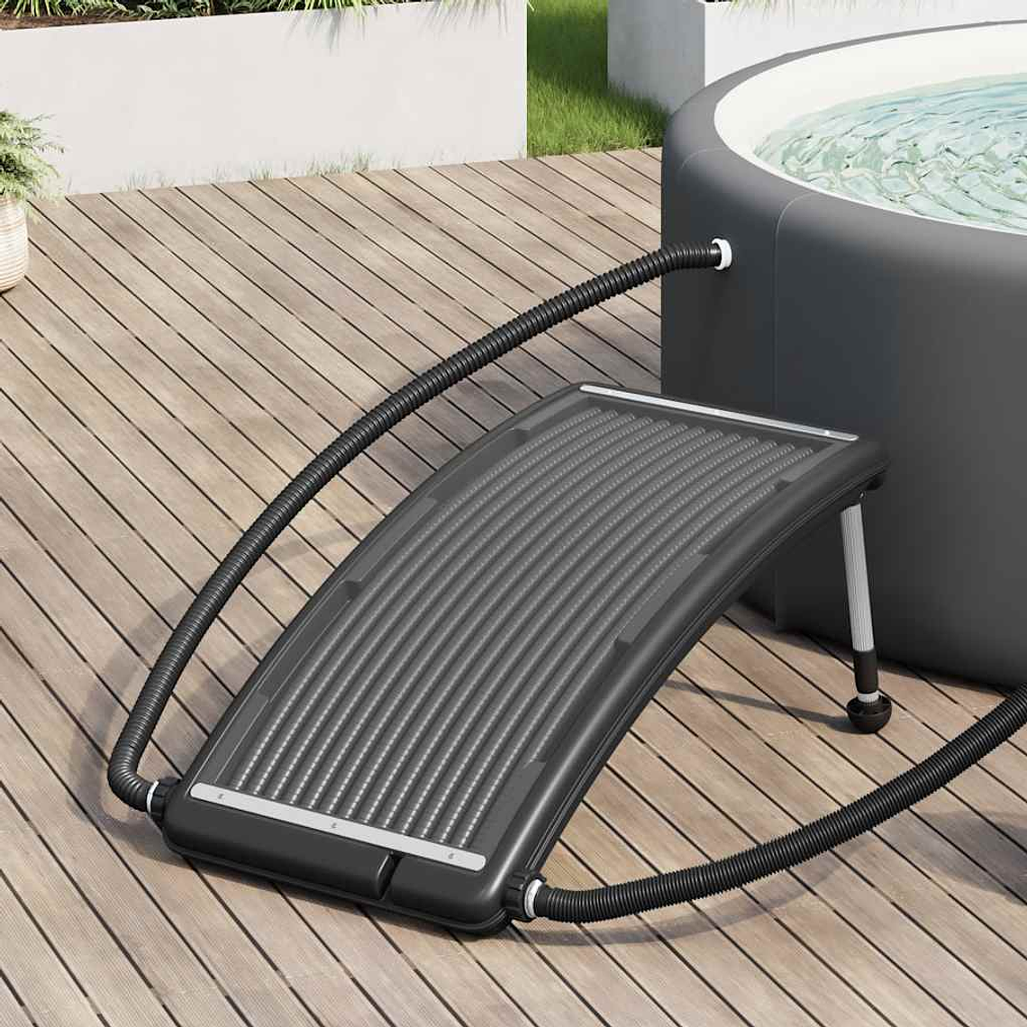 vidaXL Painel de aquecimento solar curvo para piscina 110x65 cm 1