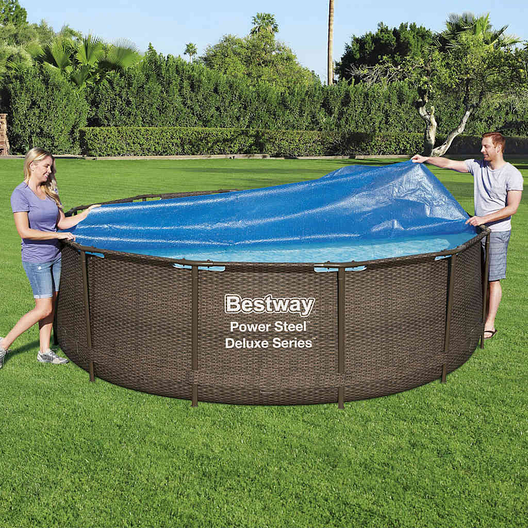 Bestway Cobertura de piscina solar Flowclear 356 cm 1