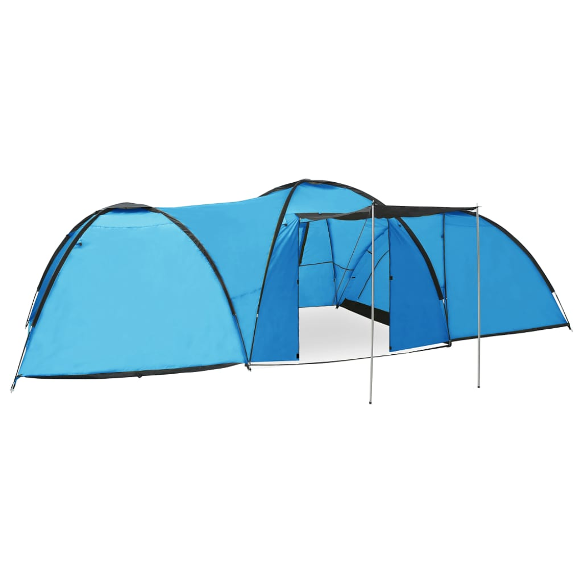 vidaXL Tenda iglu de campismo 650x240x190 cm 8 pessoas azul 1