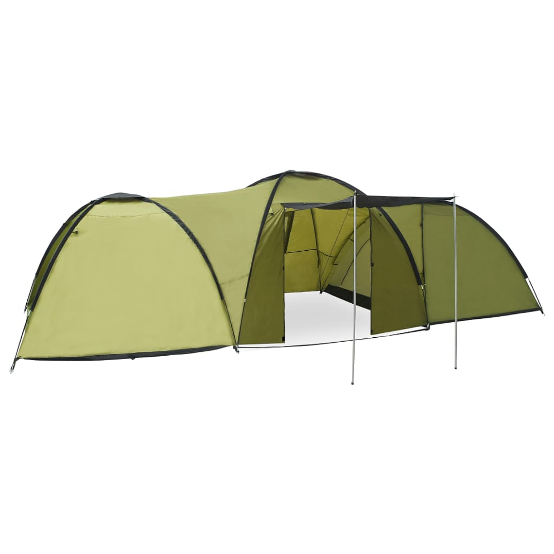 vidaXL Tenda iglu de campismo 650x240x190 cm 8 pessoas verde 1