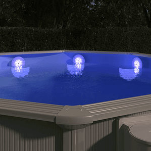 vidaXL Luz LED piscina submersíve/flutuante c/ controlo remoto branco