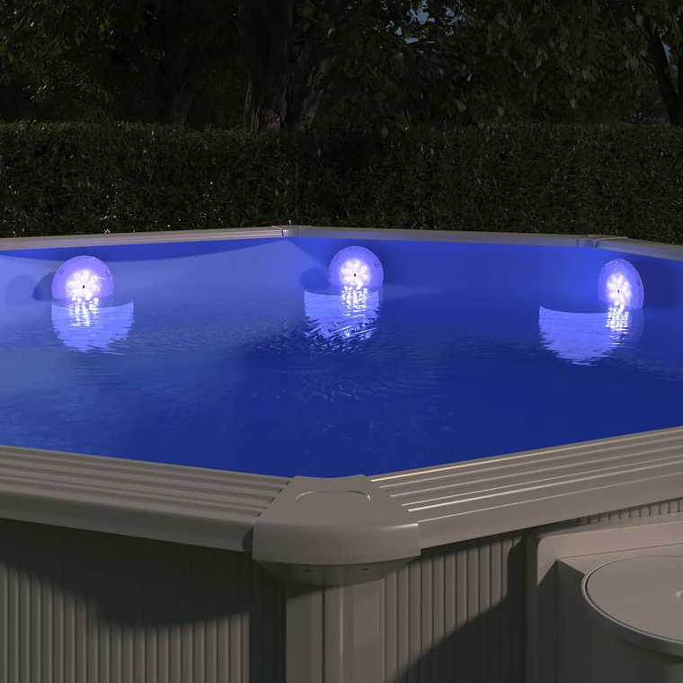 vidaXL Luz LED piscina submersíve/flutuante c/ controlo remoto branco 1
