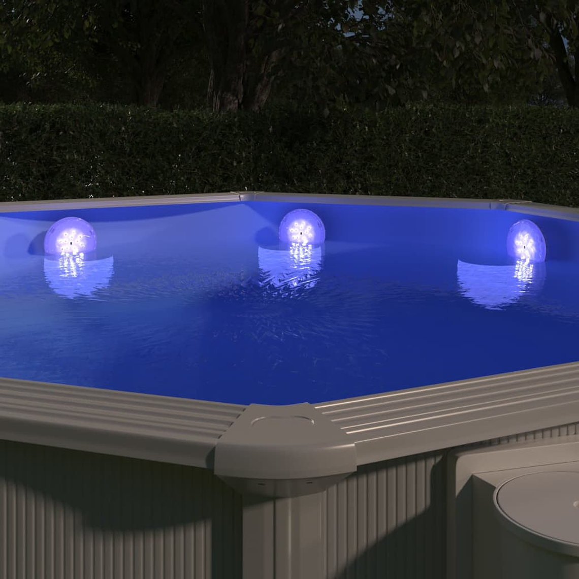 vidaXL Luz LED piscina submersível/flutuante controlo remoto multicor 1