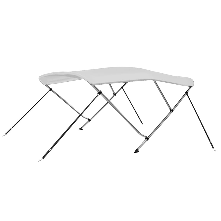 vidaXL Toldo em 3 arcos Bimini 183x196x137 cm branco 1