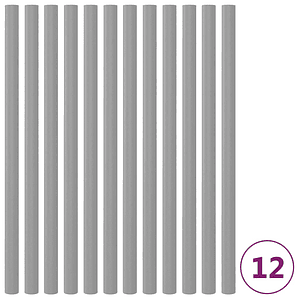 vidaXL Mangas em espuma p/ postes de trampolim 12 pcs 92,5 cm cinzento