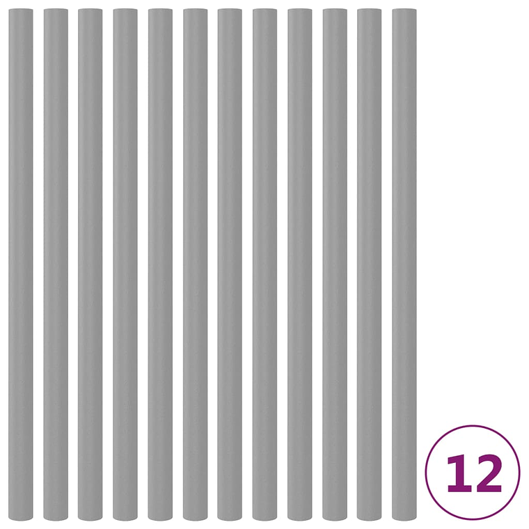 vidaXL Mangas em espuma p/ postes de trampolim 12 pcs 92,5 cm cinzento 1