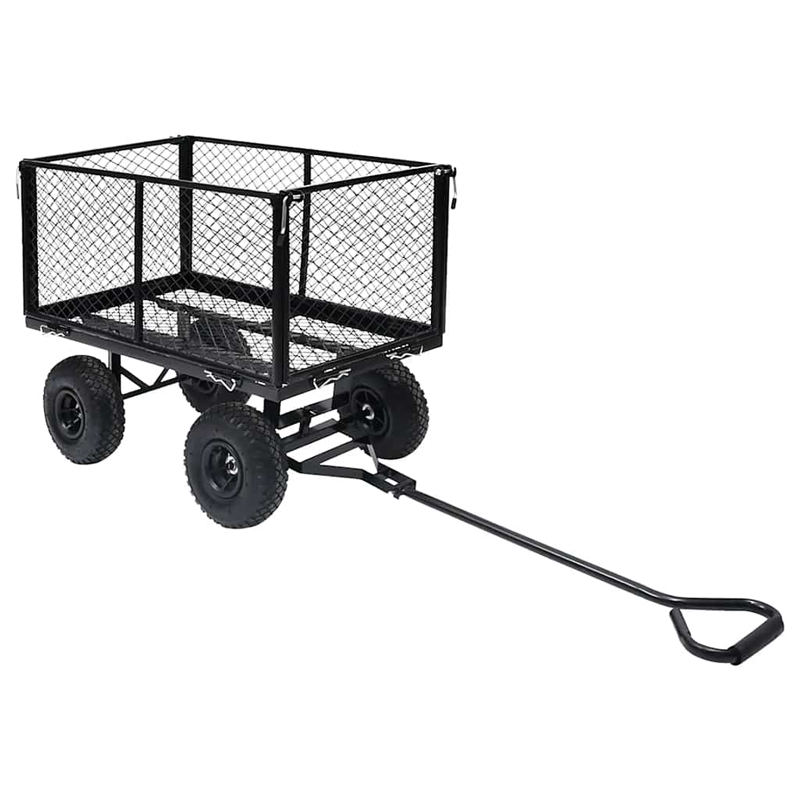 vidaXL Carrinho de mão para jardim 350 kg preto 1