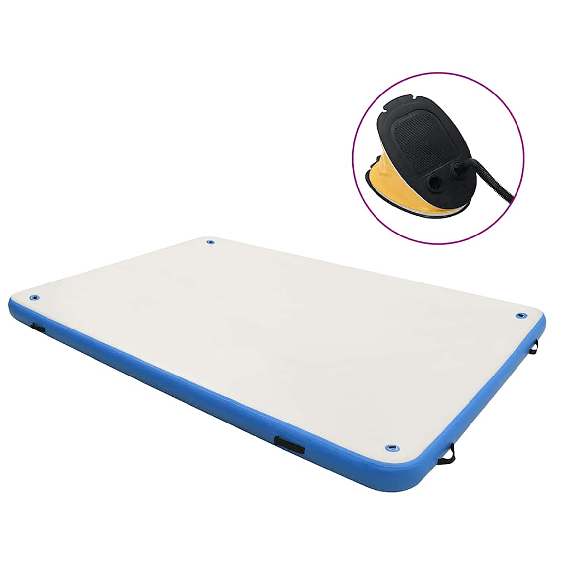 vidaXL Plataforma flutuante insuflável 300x150x15 cm azul e branco 1