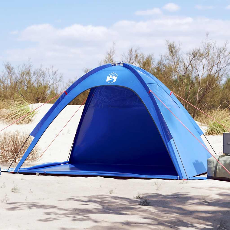 vidaXL Tenda de praia impermeável azul ciano 1
