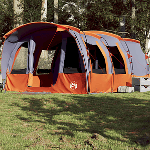 vidaXL Tenda familiar túnel para 8 pessoas impermeável cinzento