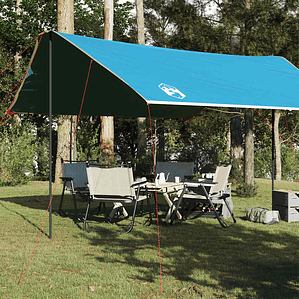 vidaXL Lona de campismo 460x305x210 cm impermeável azul