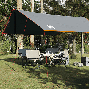 vidaXL Lona de campismo 460x305x210 cm impermeável laranja