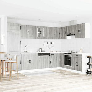 vidaXL Armário de Cozinha Kalmar Cinza Sonoma 80 x 46 x 81,5 cm