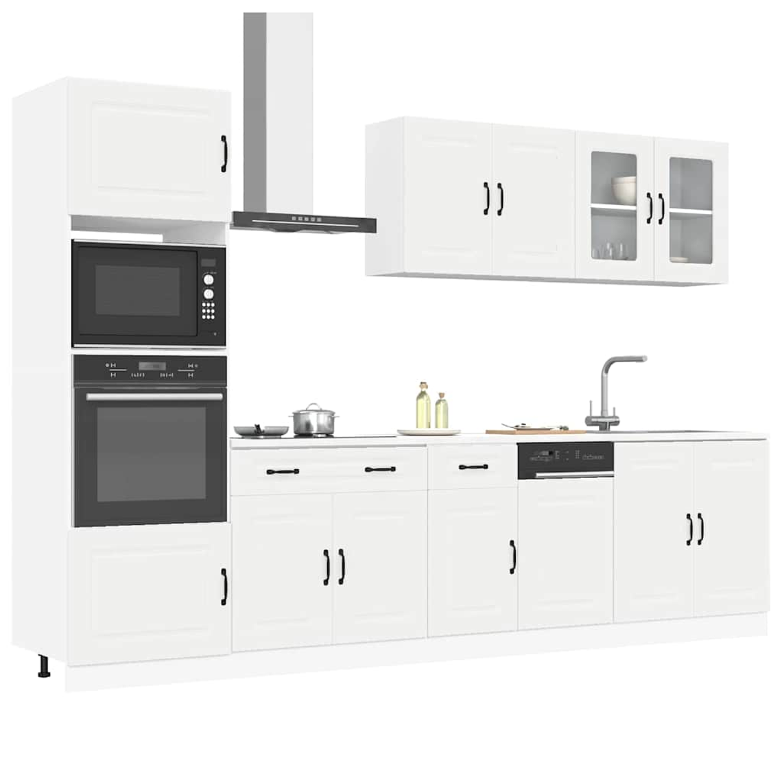 vidaXL 7 peças armário de cozinha conjunto Kalmar branco 1