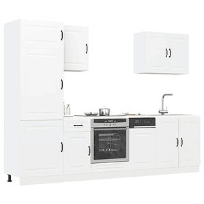 vidaXL 7 peças armário de cozinha conjunto Kalmar branco