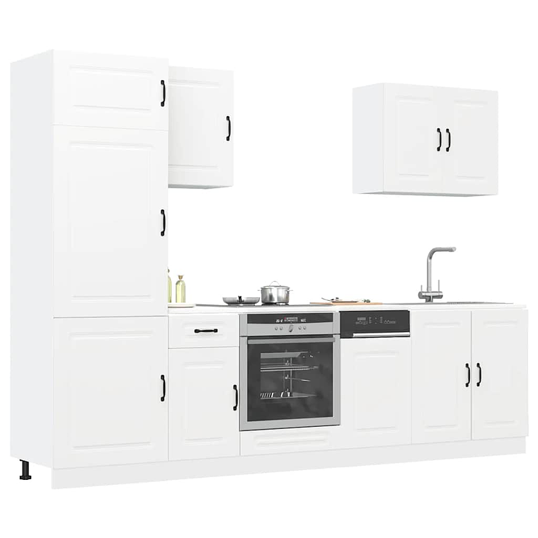 vidaXL 7 peças armário de cozinha conjunto Kalmar branco 1