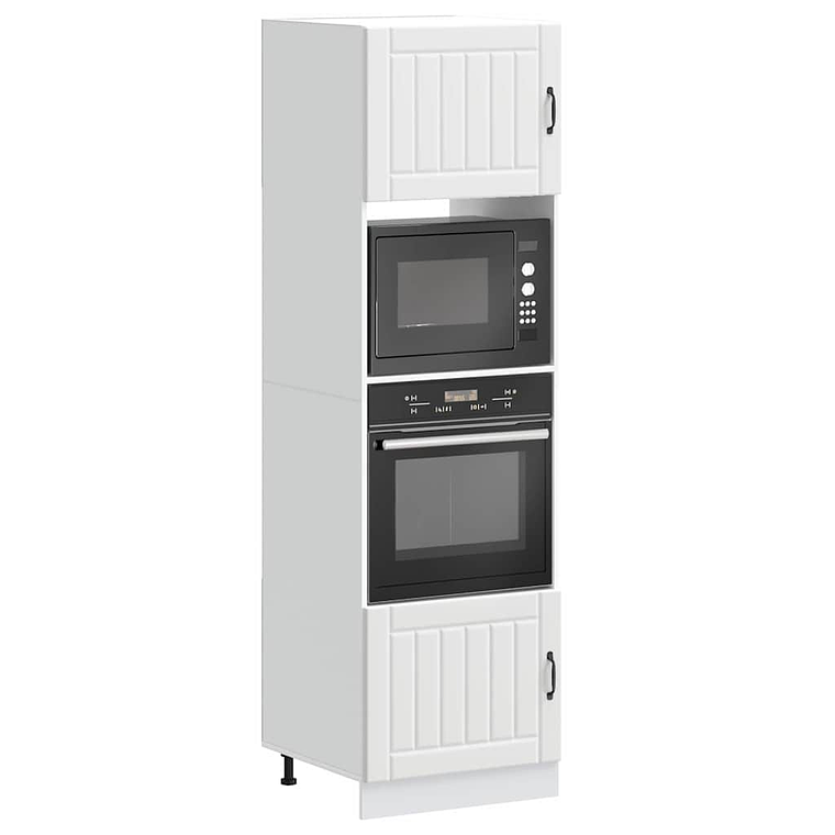 vidaXL Armários forno 2 pcs Lucca derivados de madeira branco 1