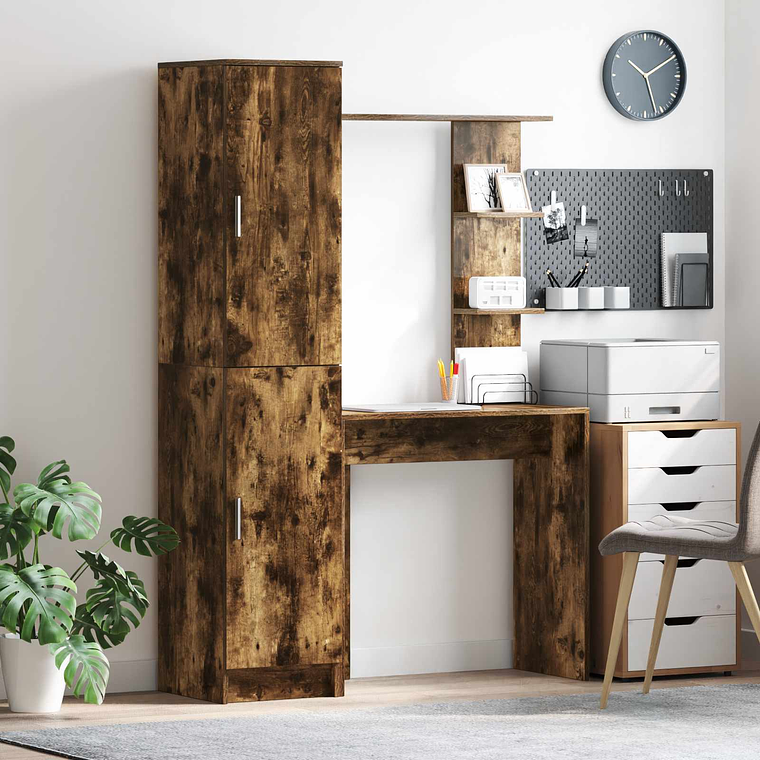 vidaXL Mesa 2 pcs Carvalho Defumado 1