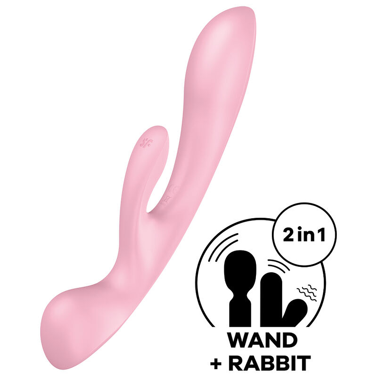 SATISFYER - VIBRAO HÍBRIDA TRIPLE OH ROSA 1