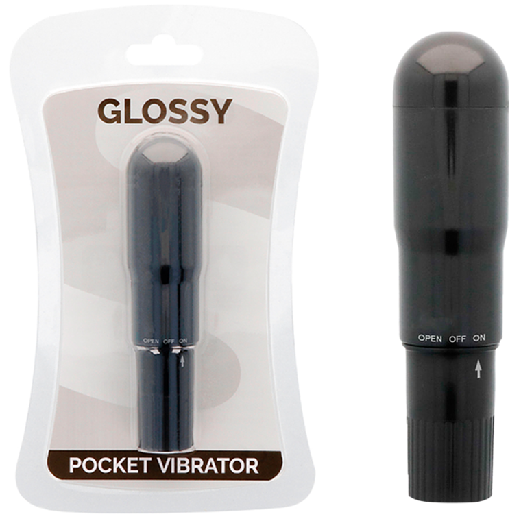 GLOSSY - VIBRADOR DE BOLSO PRETO 1