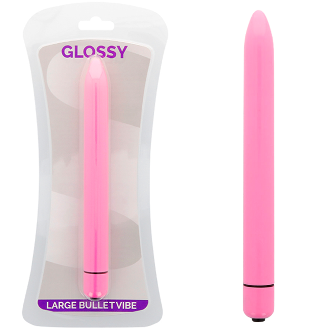 GLOSSY - VIBRADOR SLIM DEEP ROSE 1