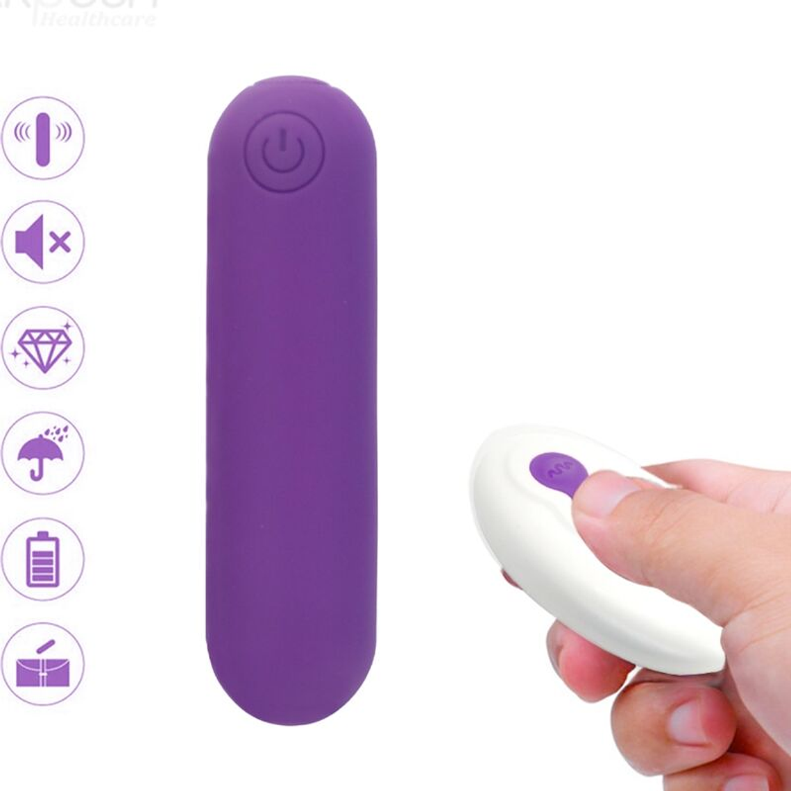 ARMONY - SPLASH JOLINE VIBRADOR BALA SILICONE CONTROLE REMOTO 10 VIBRAÇÕES 6.5 X 1.5 CM ROXO 1