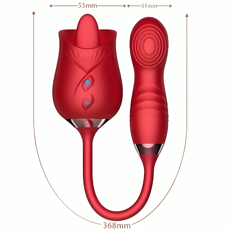 ARMONY - VIBRADOR DE FLOR DELIGHT E BUMPING COM LÍNGUA VERMELHA 1