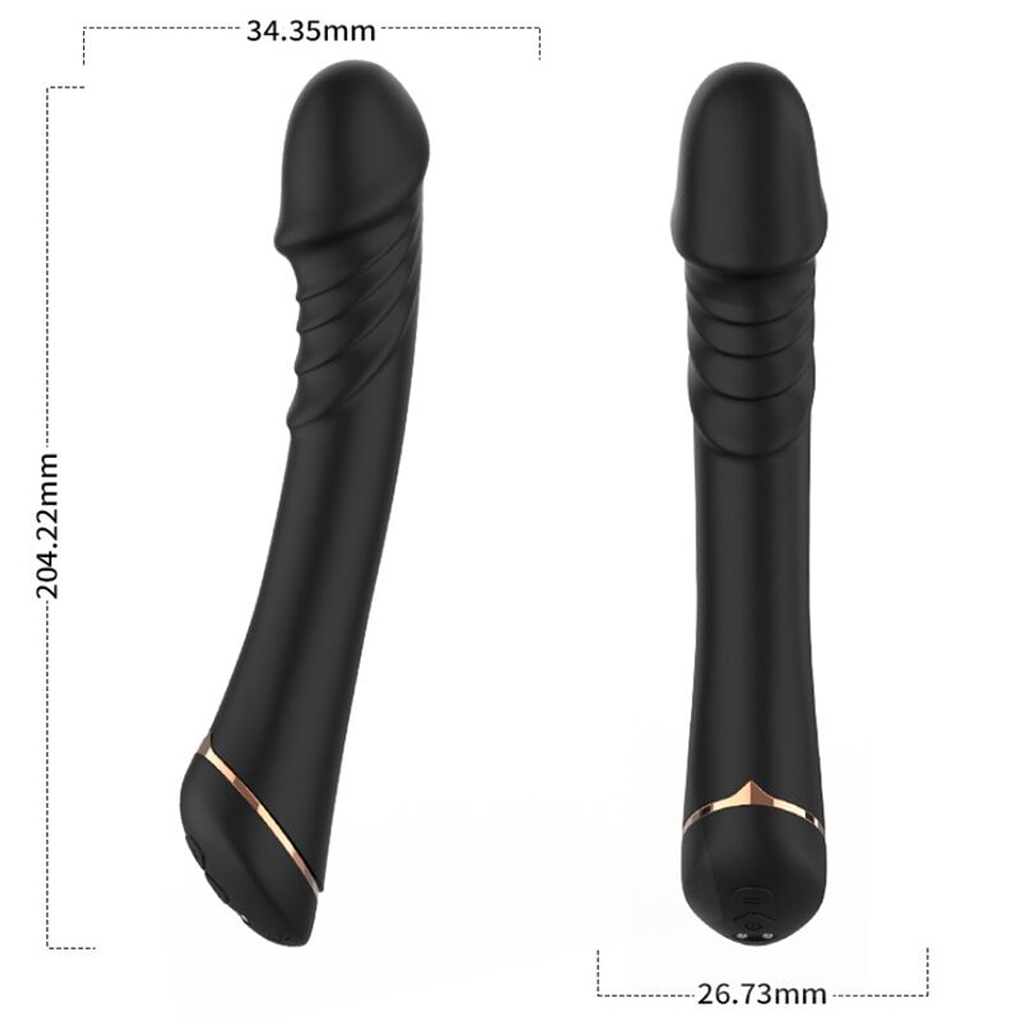 ARMONY - DILDO VIBRADOR SILICONE PRETO 1