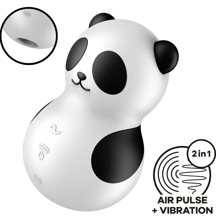 SATISFYER TESTER POCKET PANDA ESTIMULADOR E VIBRADOR PRETO E BRANCO (NÃO À VENDA) 1