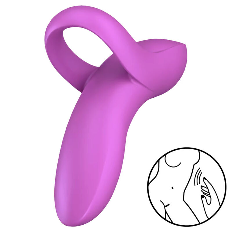 SATISFYER - VIBRADOR DE DEDO BOLD LOVER ROSA 1