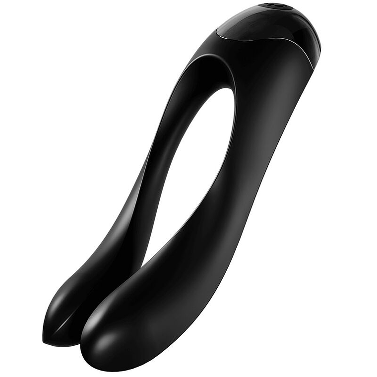 SATISFYER - VIBRADOR DE DEDO CANDY CANE PRETO 1